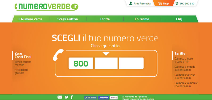 homepage Numeroverde.it